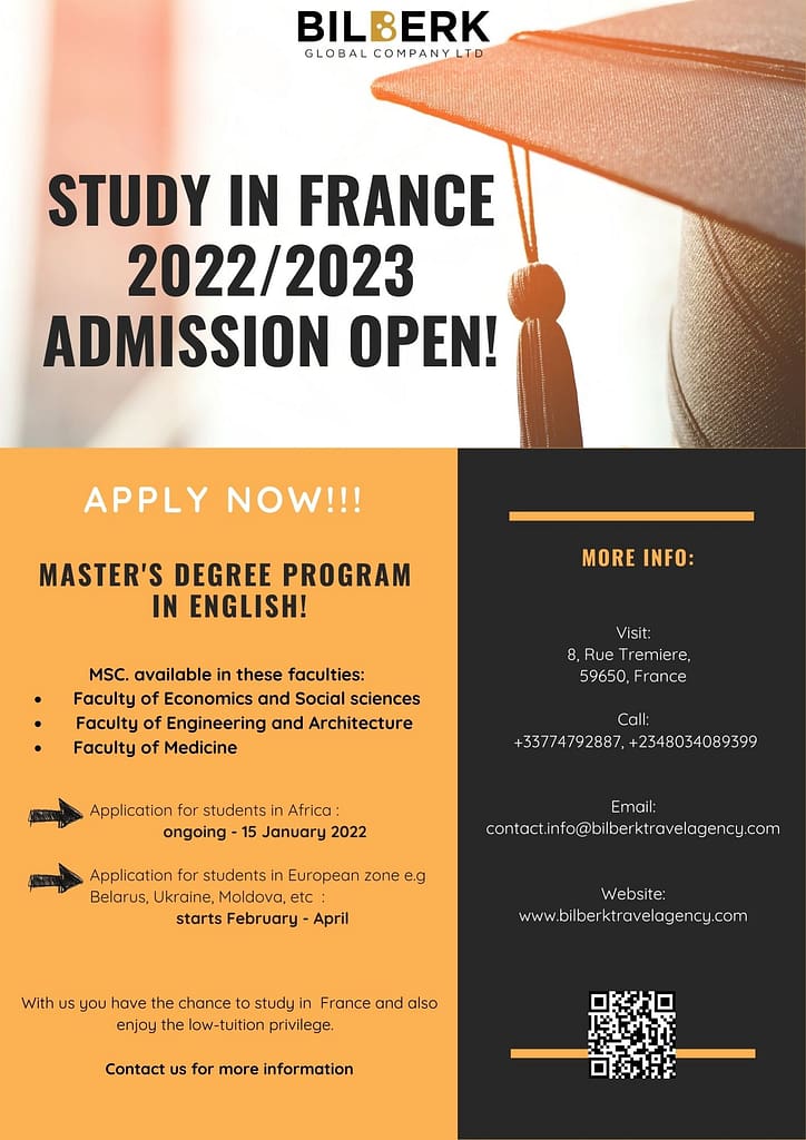 Study in France - Bilberk Travel Agency